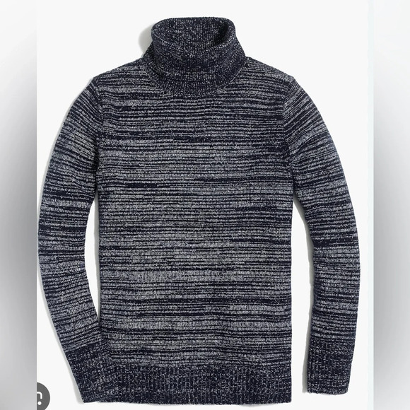 J. Crew light gray space dyed wool blend turtleneck sweater. Small. - Picture 1 of 6